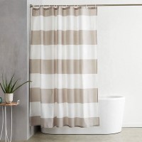 i@home Amazon hot sale simple striped polyester hotel shower curtain waterproof