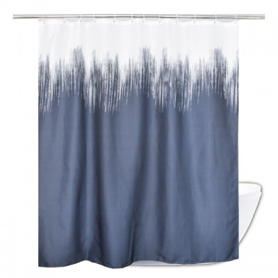 2019 New Design Waterproof Polyester Gradual Changing Color Shower Curtain