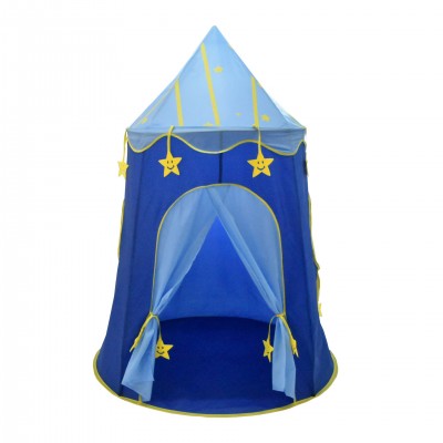 Folding Playhouse Blue Indoor Outdoor Children Kids  Castle Play Tent