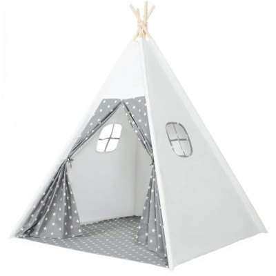 Portable Children Toys Two Windows Indoor Outdoor Teepee Play Tent for Child With Stars