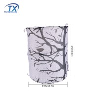 Polyester Custom Plant Patterns Printed Pop Up Folding Laundry Hamper