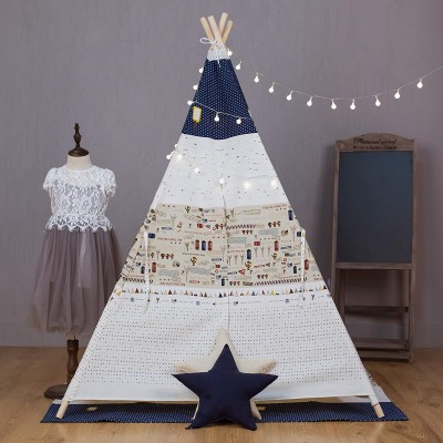 Children Play House Printed Canvas Kids Teepee For Indoor Outdoor